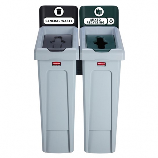 rubbermaid recycling stations