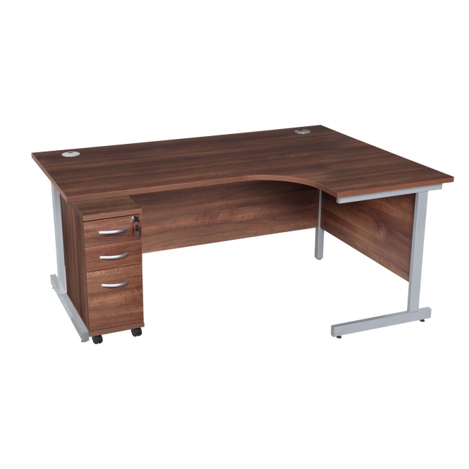 Karbon K1 Ergonomic Cantilever Office Desks With Narrow Under Desk