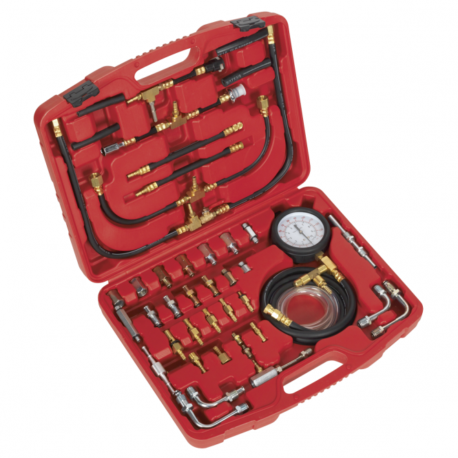 Sealey Fuel Injection Pressure Test Kit | Hoses, Adaptors & Fittings