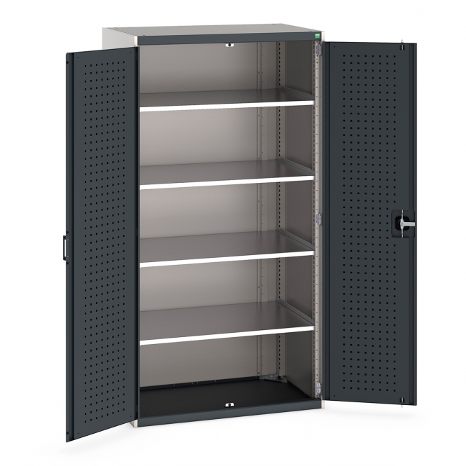 Bott Cubio Cupboard with Perfo Lined Doors