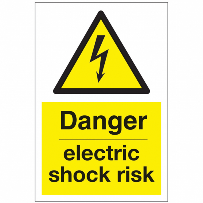 Danger Electric Shock Risk Safety Signs