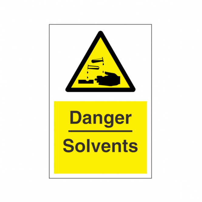 Danger Solvents Safety Sign