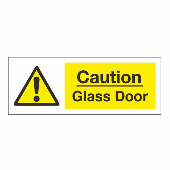 Caution Glass Door Safety Sign