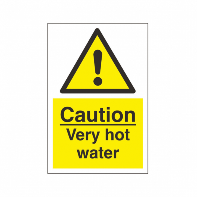 Caution Very Hot Water Safety Sign