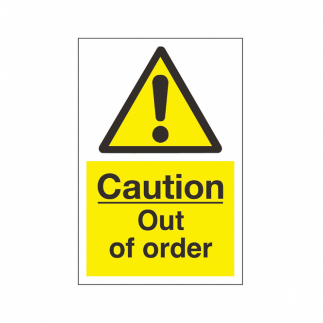 Large Caution Out Of Order Safety Sign From BiGDUG