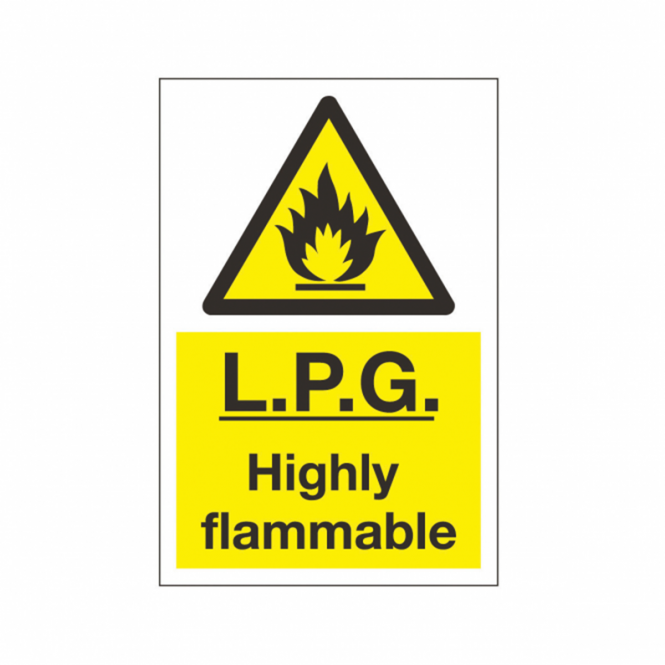 Lpg Highly Flammable Safety Sign