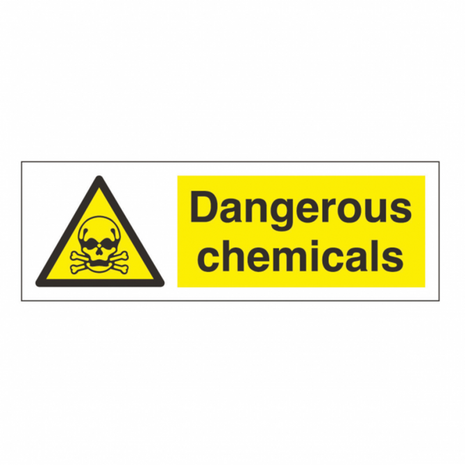 Horizontal Dangerous Chemicals Safety Sign