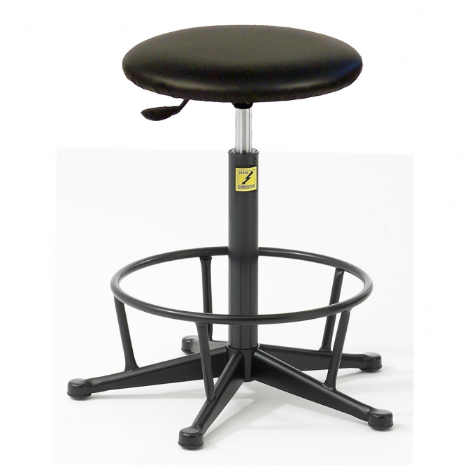 BiGDUG ESD Stools with Fixed Foot Rest