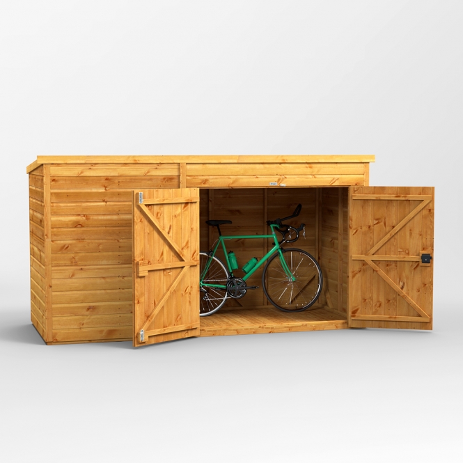 Power 10ft Wide Pent Bike Shed