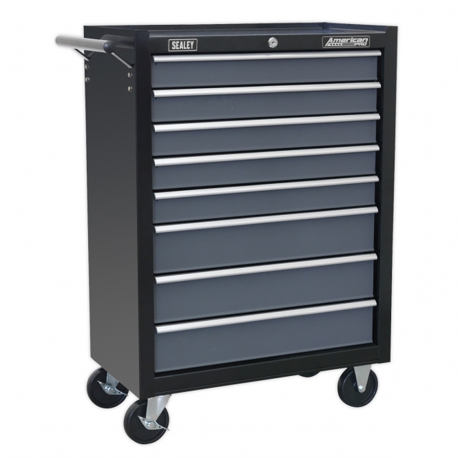 Sealey American Pro Rollcab | 8 Drawer | Black