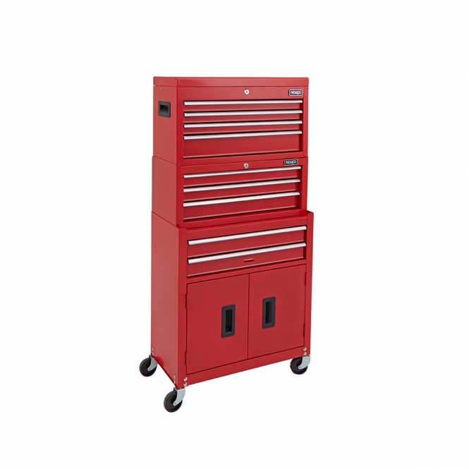 BiGDUG Garage 24" 9 Drawer Tool Chest, Mid Box & Rollcab Set