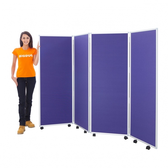 Concertina Room Dividers 4 Panels | 1500h mm | Woolmix Fabric