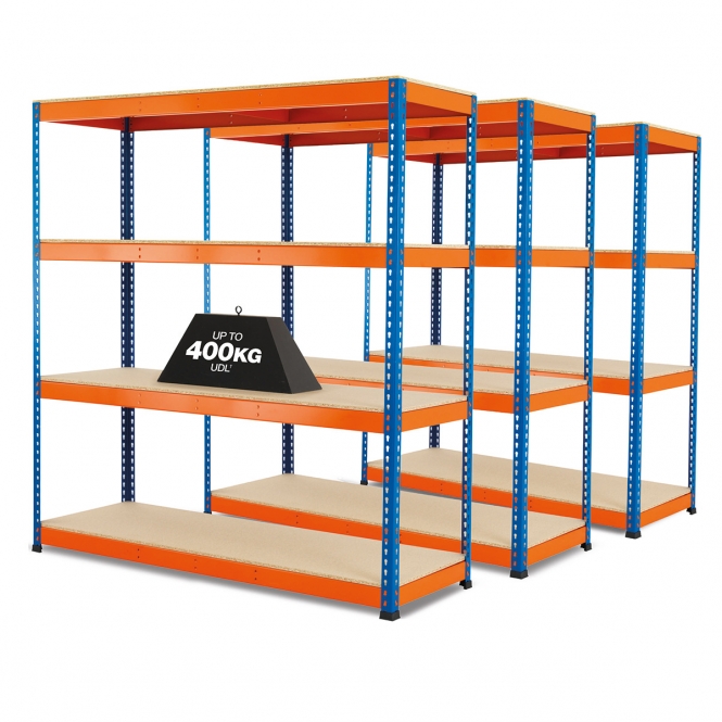 BiG400 Heavy-Duty 3x Bay Shelving Kit