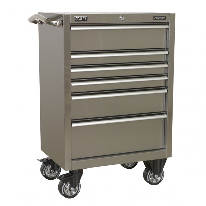 Sealey Premier Stainless Steel Rollcab | 6 Drawer