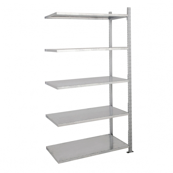 Medium-Duty 2500mm High Galvanised Shelving System Extension Bay