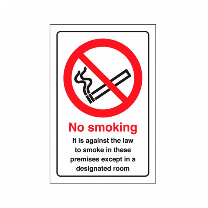 Prohibition No Smoking It Is Against The Law Safety Sign