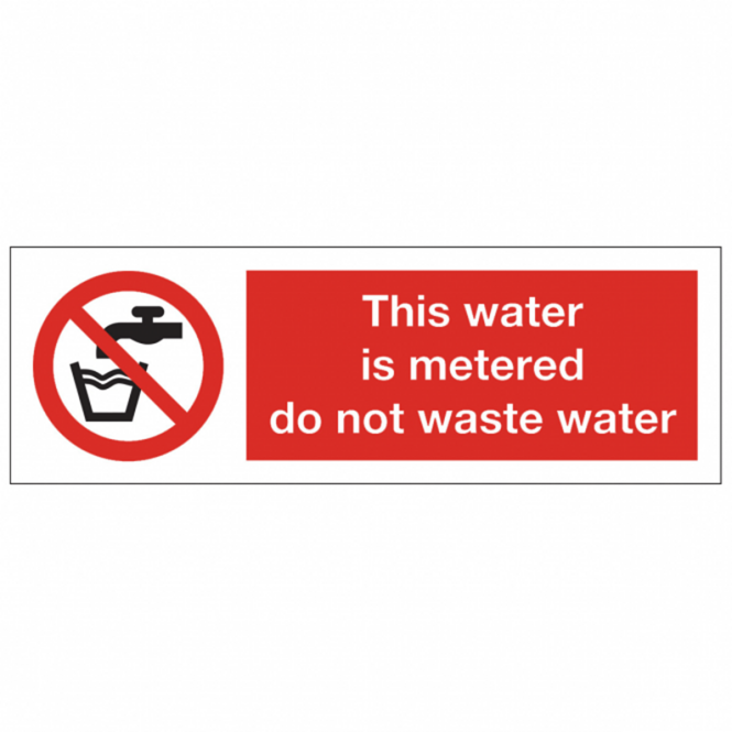 This Water Is Metered Safety Sign