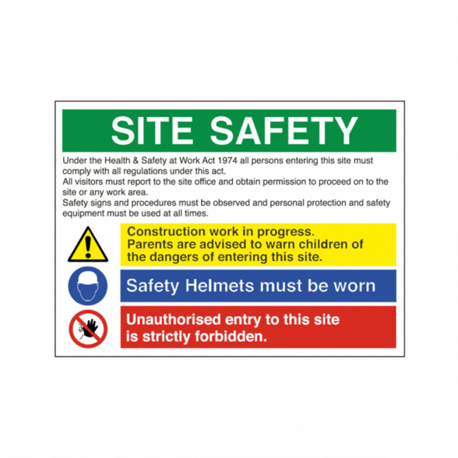 Budget Site Safety Board Safety Sign