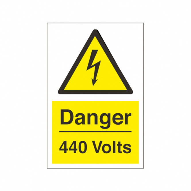 Danger 440 Volts Safety Signs