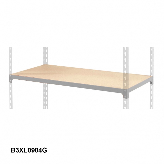 BiG340 Extra Chipboard Shelf 915w X 455d Mm 340kg UDL Grey