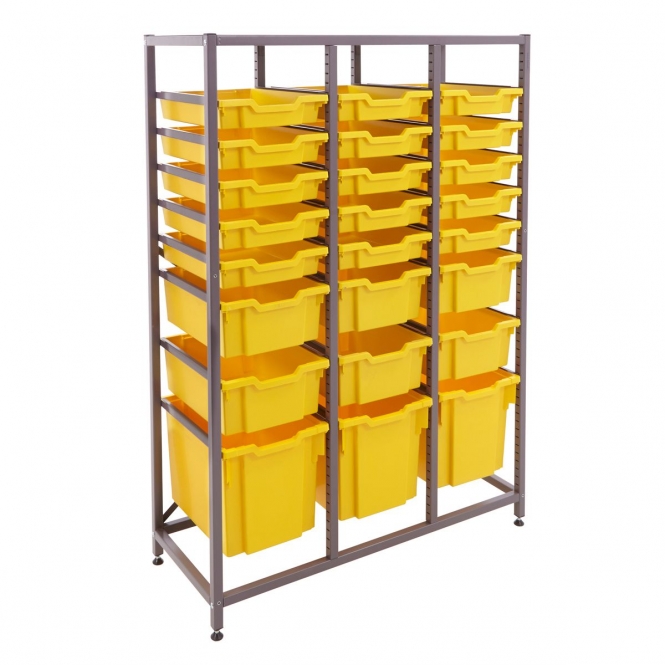 Gratnells Triple Column Storage Units With 15 Shallow 6 Deep & 3 Jumbo Trays
