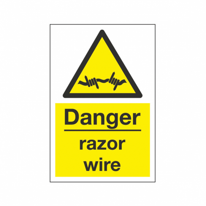 Danger Razor Wire Safety Signs