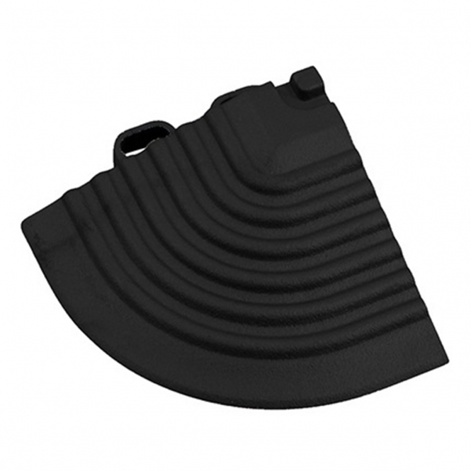 BiGDUG Anti-Slip Wet Area Tile | Corner Piece | Jet Black