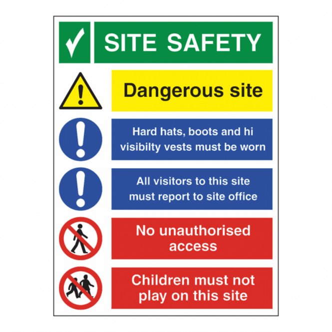 Site Safety Construction Safety Sign From BiGDUG